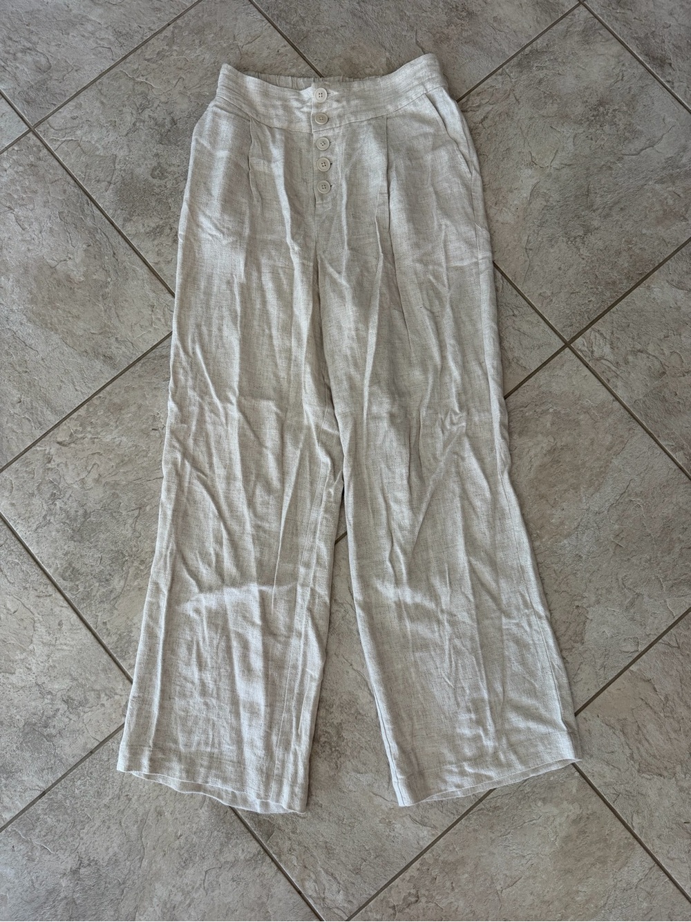 Gentle Fawn Oatmeal Linen Trouser Size M